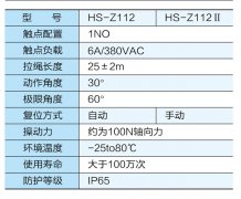 HS-Z112防水雙向拉繩開關價格合理